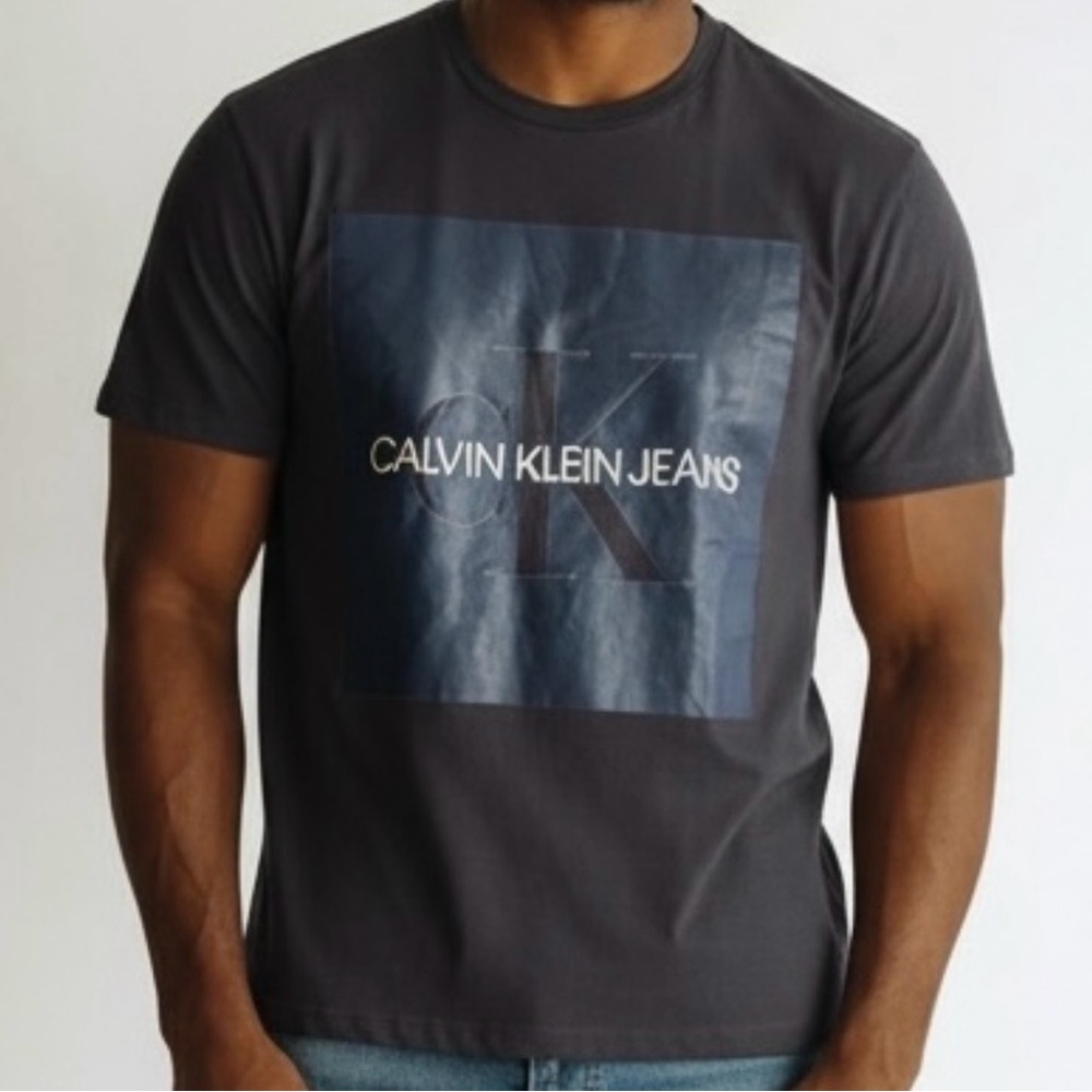 Calvin Klein Jeans Short Sleeve Logo Crew Neck T-Shirt Men’s XL Black Cotton